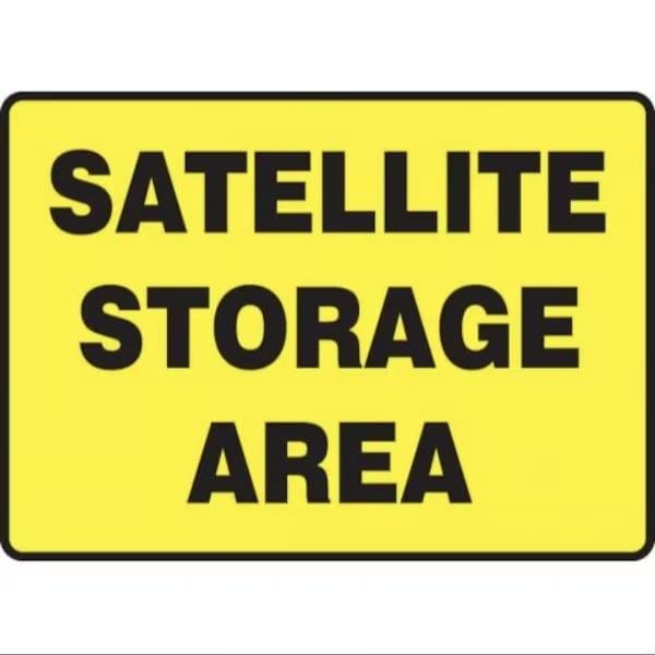 Accuform OSHA SAFETY SIGN SATELLITE STORAGE MCHL594XV MCHL594XV - main